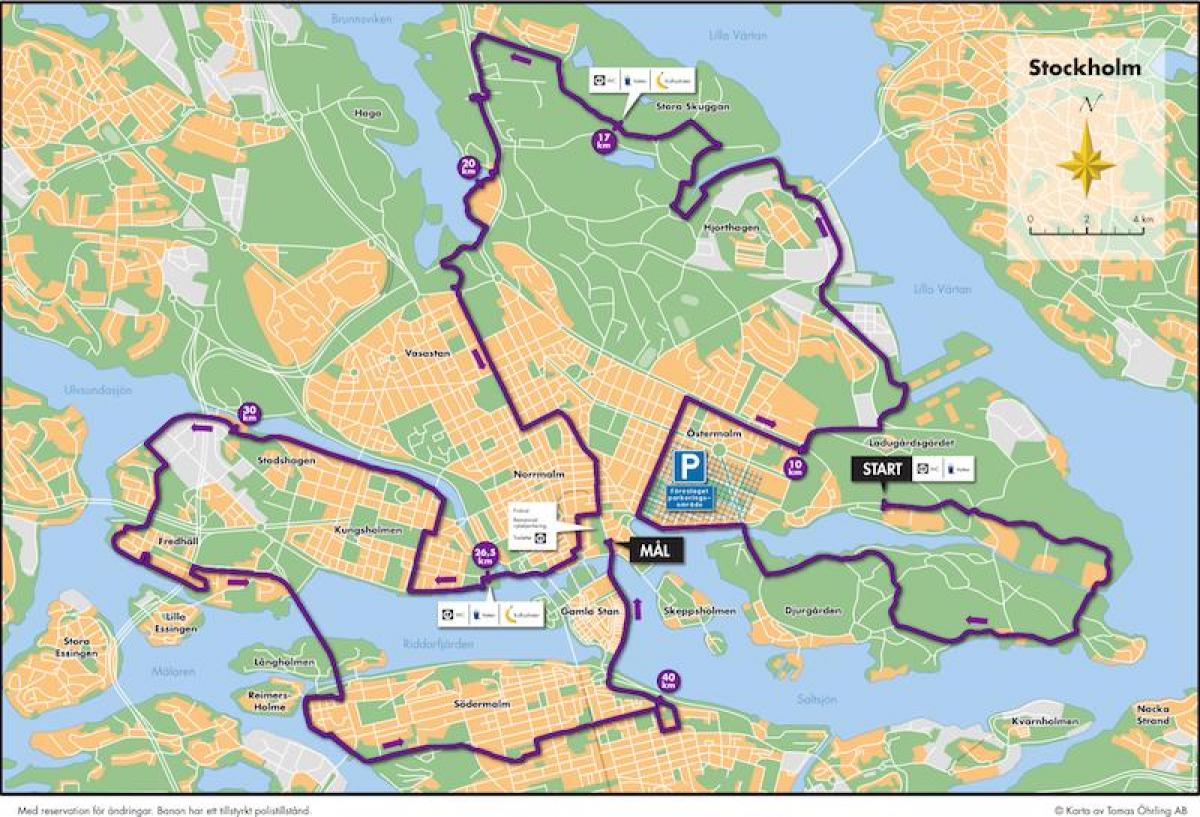 Стокгольм велосипеда карте