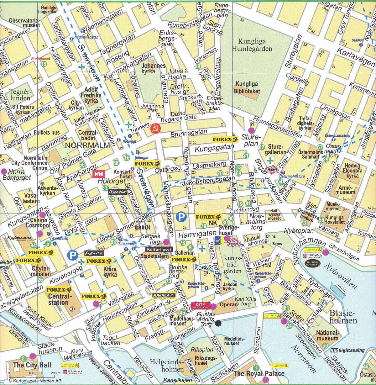 карта центра Стокгольма