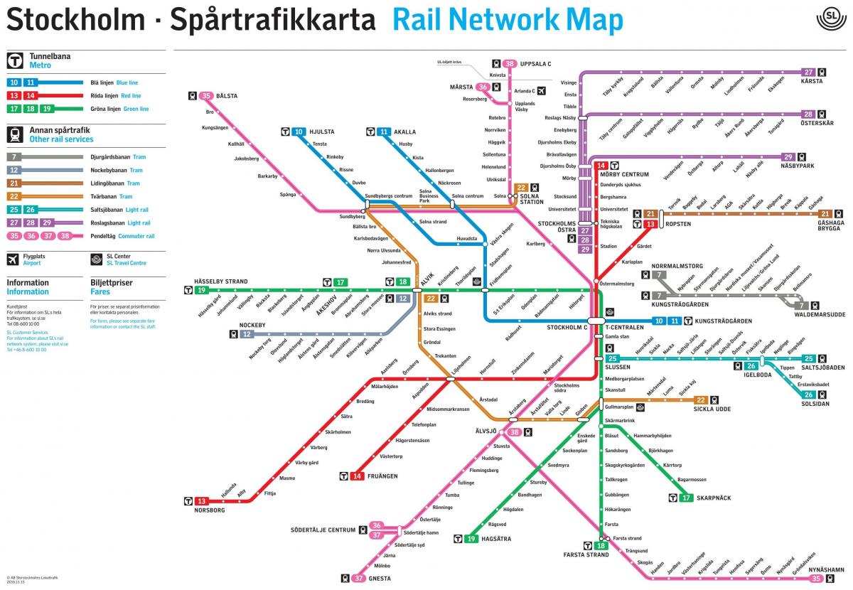 Карта стокгольмского метро
