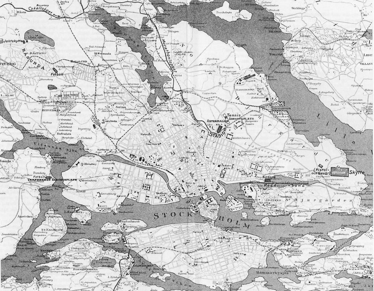 карта Стокгольма Старый город