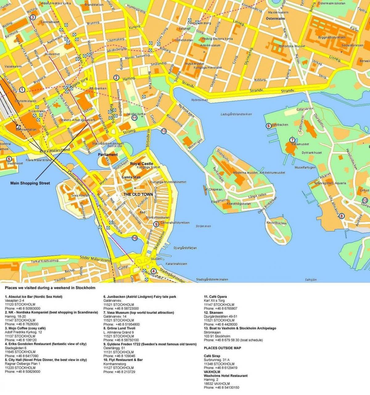 карта Стокгольм круизный терминал