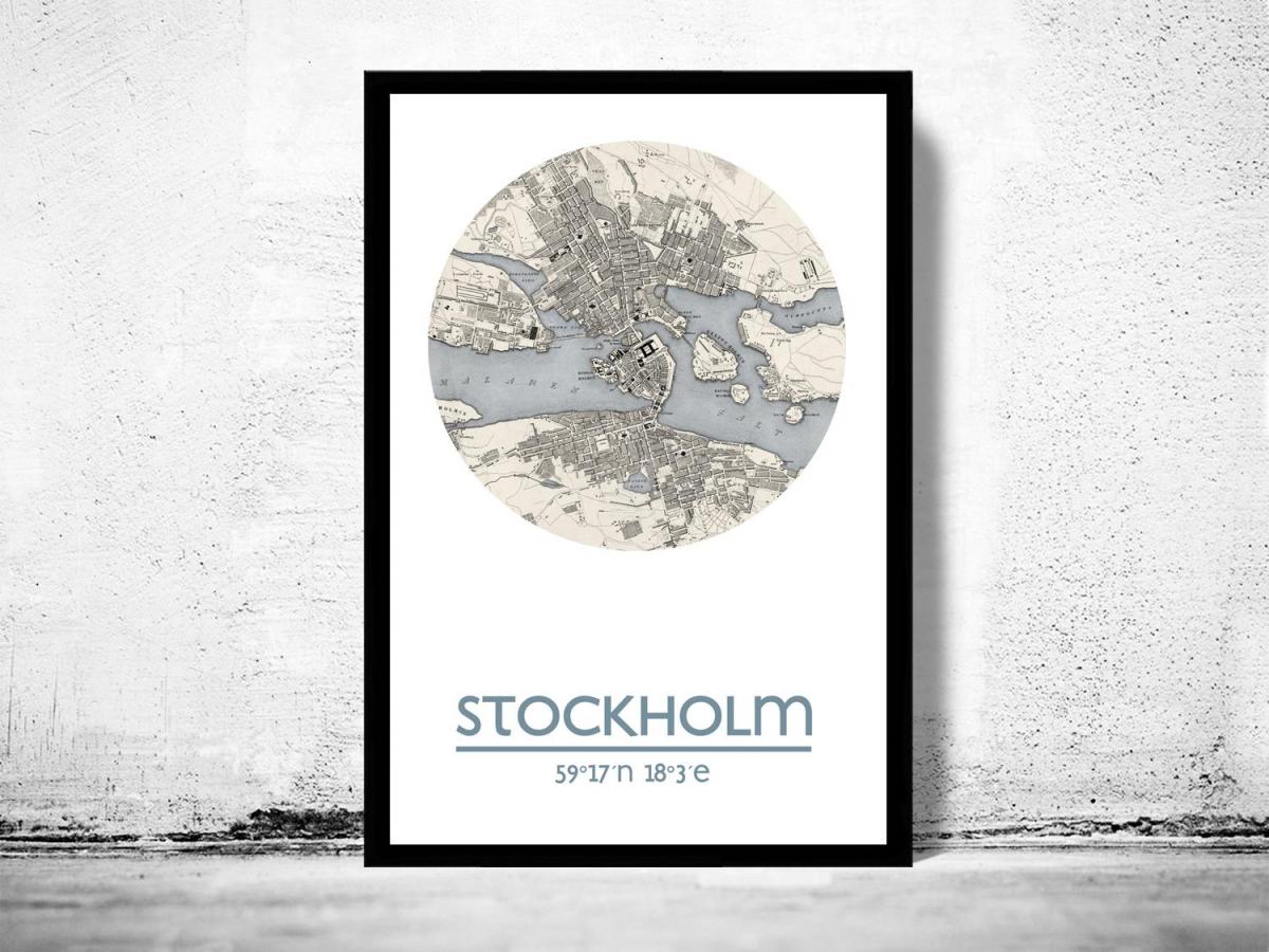 карта Стокгольма, карта афиша 