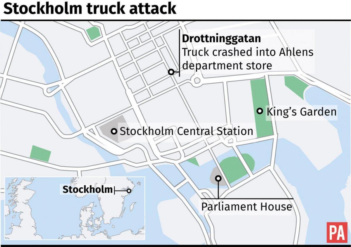 карта дроттнинггатан в Стокгольме