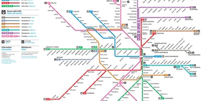 Схема метро в Стокгольме