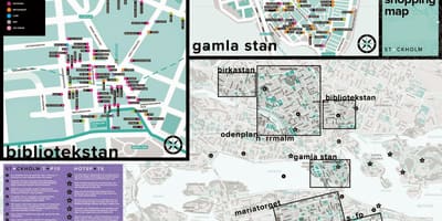Карта Стокгольма-магазины