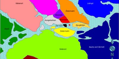 Карта Стокгольма районов