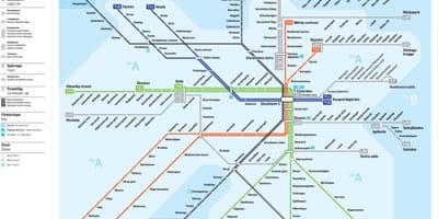 Карта Стокгольма транзитом