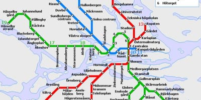 Стокгольм т Bahn карта