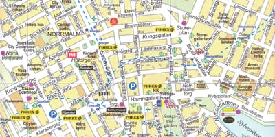 Карта центра Стокгольма
