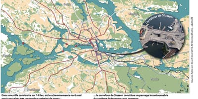 Карта слюссен в Стокгольме