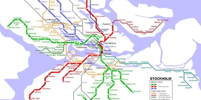 Швеция tunnelbana карте