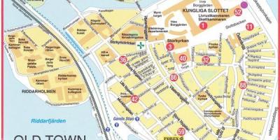Карта старого города в Стокгольме, Швеция
