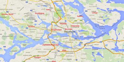 Карта Стокгольма кварталы
