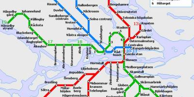 Общественный транспорт Стокгольма карте
