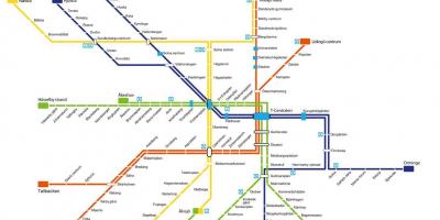 Карта Стокгольма метро арт