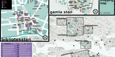 Карта Стокгольма-магазины