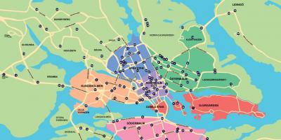 Карта города велосипеда карте Стокгольма