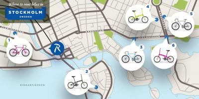 Стокгольм городские велосипеды карту