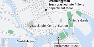Карта дроттнинггатан в Стокгольме