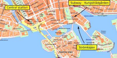 Стокгольм центральной карте