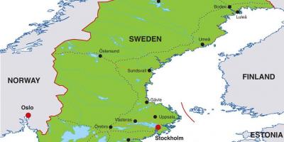 Столица Швеции на карте